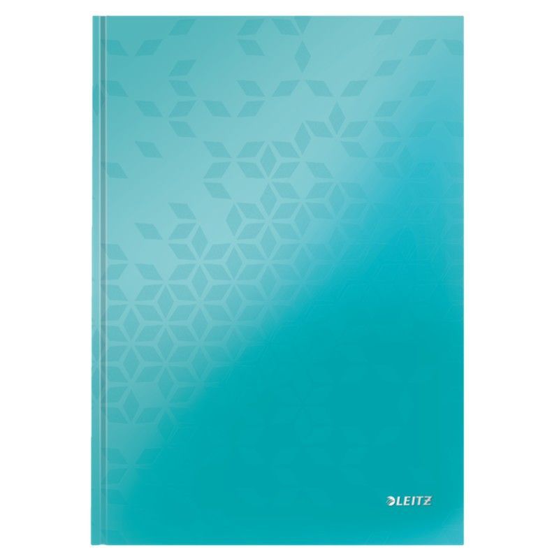 Cuaderno con tapas duras Leitz WOW, 80 hojas cuadriculado 5, DIN A4, turquesa