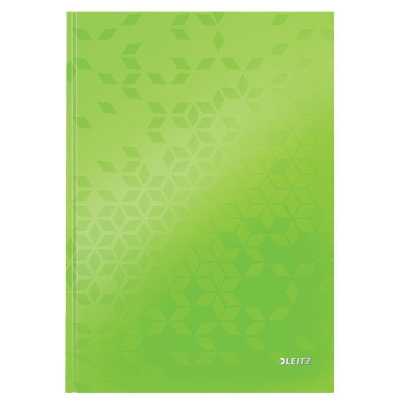 Cuaderno con tapas duras Leitz WOW, 80 hojas cuadriculado 5, DIN A4, verde