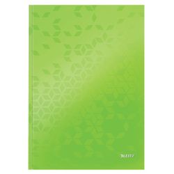 Cuaderno con tapas duras Leitz WOW, 80 hojas cuadriculado 5, DIN A4, verde
