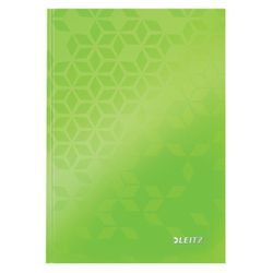 Cuaderno con tapas duras Leitz WOW, 80 hojas cuadriculado 5, DIN A5, verde
