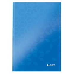 Cuaderno con tapas duras Leitz WOW, 80 hojas rayado horizontal,DIN A5, azul