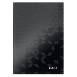 Cuaderno con tapas duras Leitz WOW, 80 hojas rayado horizontal,DIN A5, negro