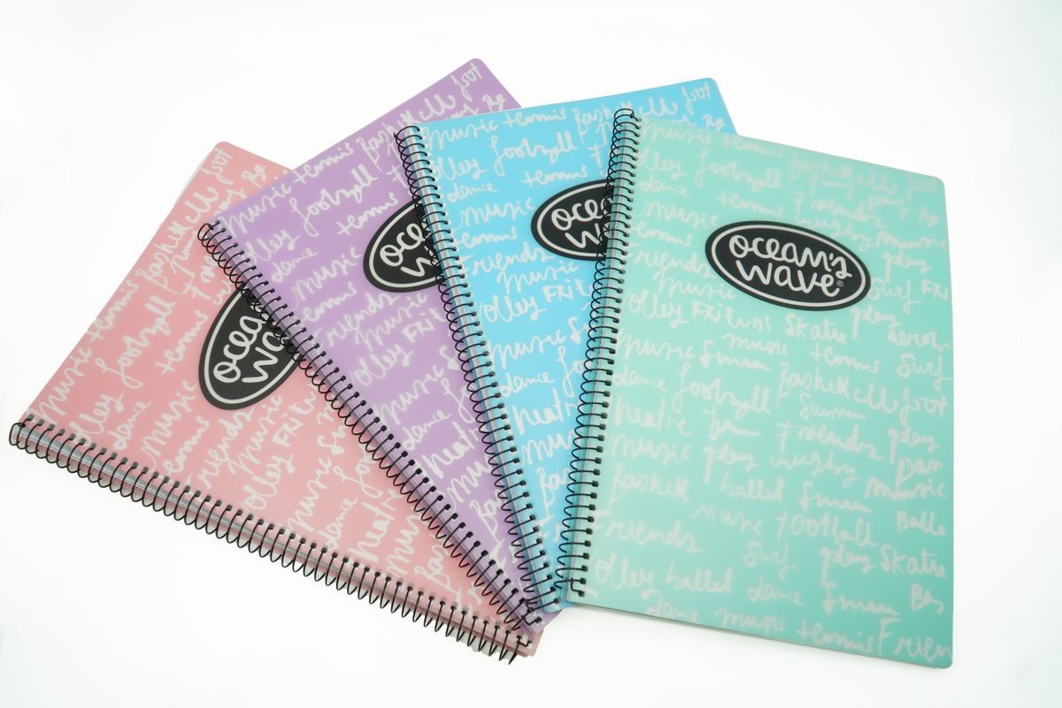 Cuaderno Cuarto tapa plástico Pastel