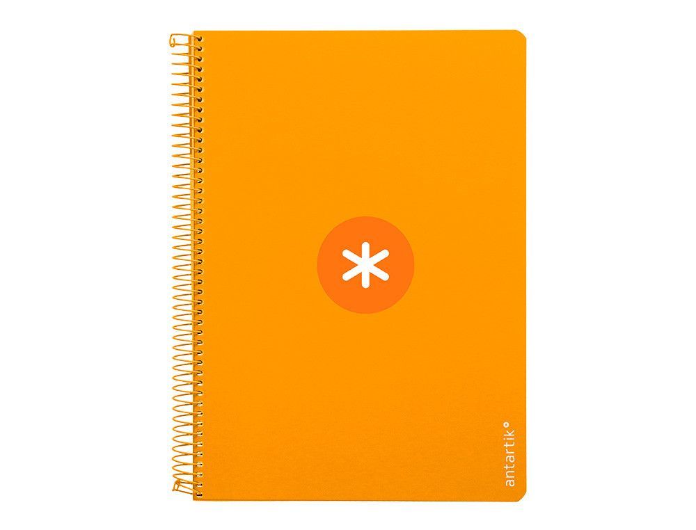 Cuaderno espiral liderpapel a4 antartik tapa dura 80h 90gr cuadro 4mm con margen color mostaza