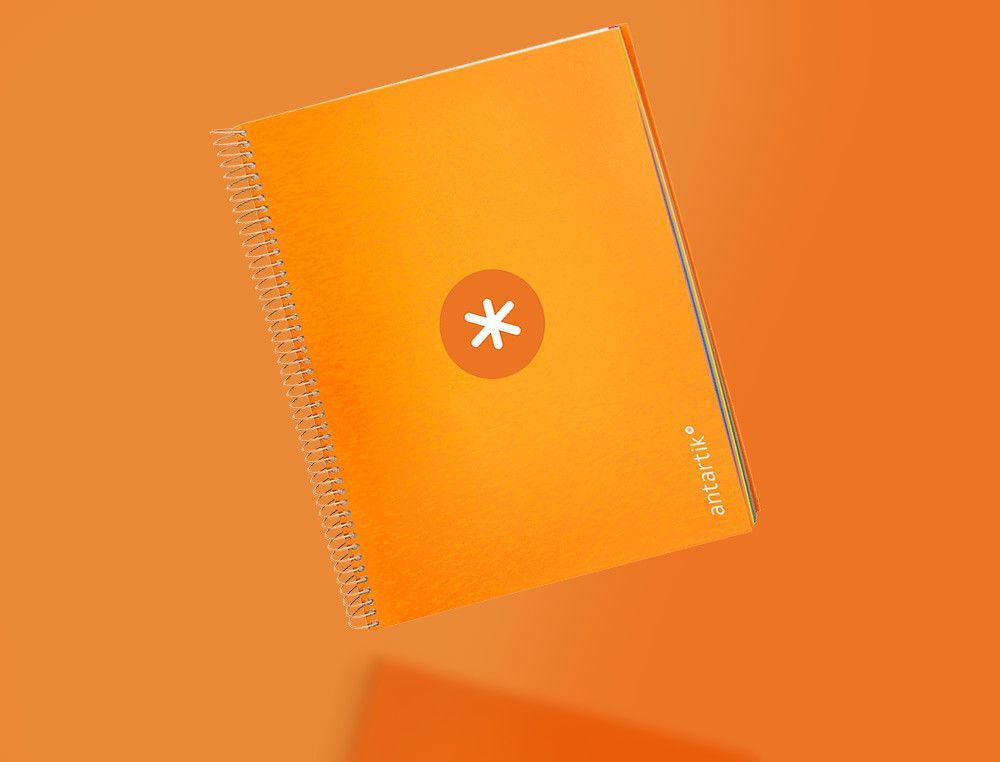 Cuaderno espiral liderpapel a4 micro antartik tapa forrada 120h 90 gr horizontal 5 banda4 taladros color mostaza