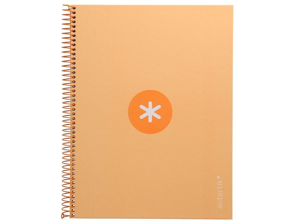 Cuaderno espiral liderpapel a4 micro antartik tapa forrada80h 90 gr horizontal 1 banda 4 taladros color amarillo clar