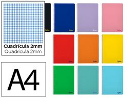 Cuaderno espiral liderpapel A4 smart tapa blanda 80h 75gr milimetrado 2mm colores surtidos