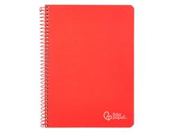 Cuaderno espiral liderpapel A4 witty tapa dura 80h 90gr pauta 2,5mm con margen color rojo