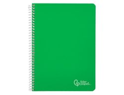 Cuaderno espiral liderpapel A4 witty tapa dura 80h 90gr rayado horizontal con margen color verde