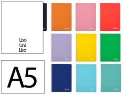 Cuaderno espiral liderpapel A5 witty tapa dura 80h 90gr liso sin margen colores surtidos
