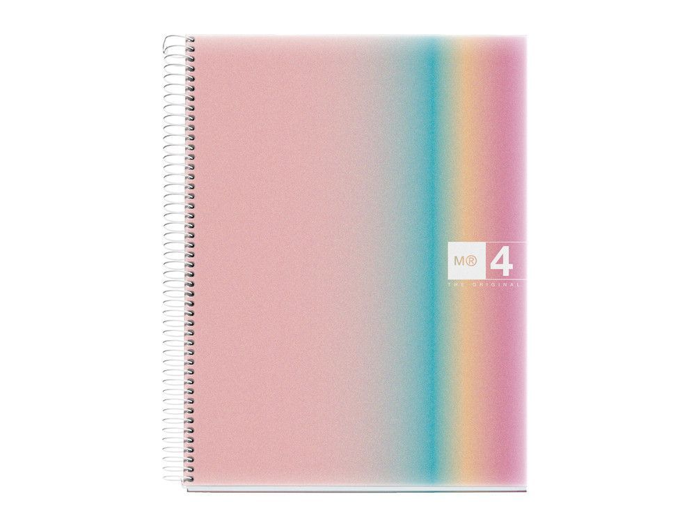 Cuaderno espiral miquelrius din a4 120 hojas 70 gr cuadro 5 mm tapa polipropileno aurora west bay