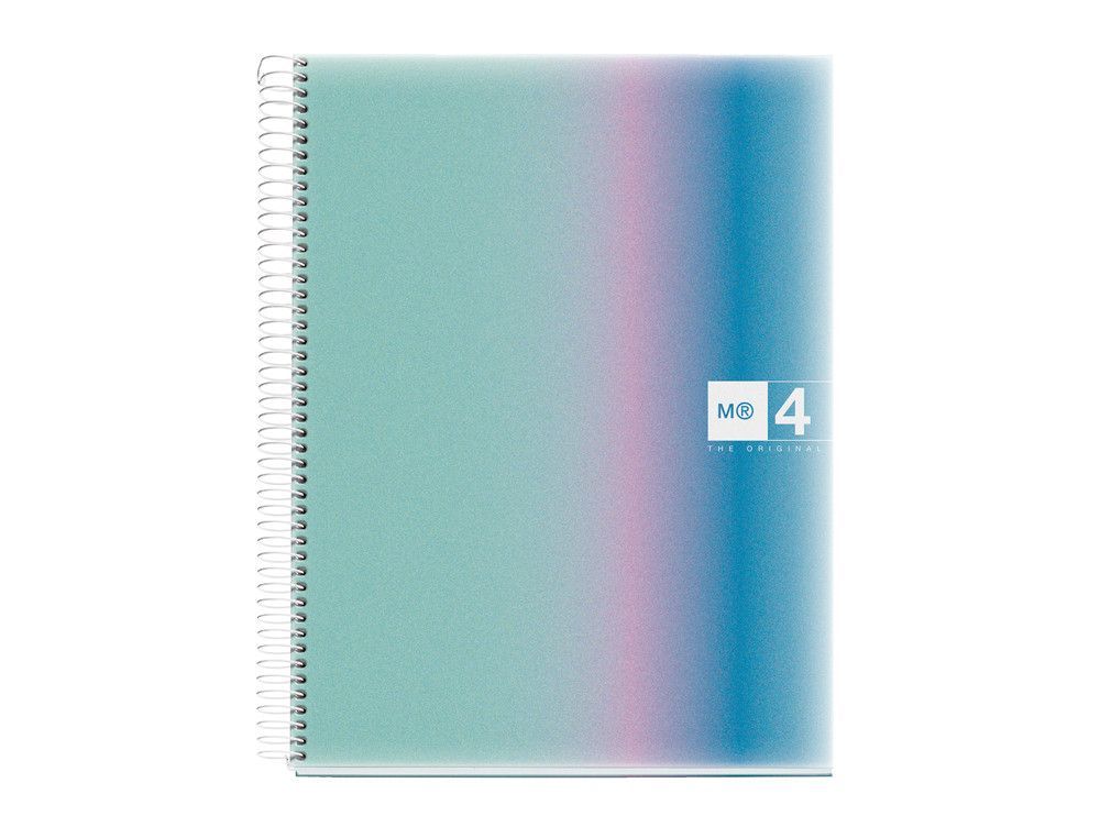 Cuaderno espiral miquelrius din a4 120 hojas 70 gr cuadro 5 mm tapa polipropileno aurora santorini