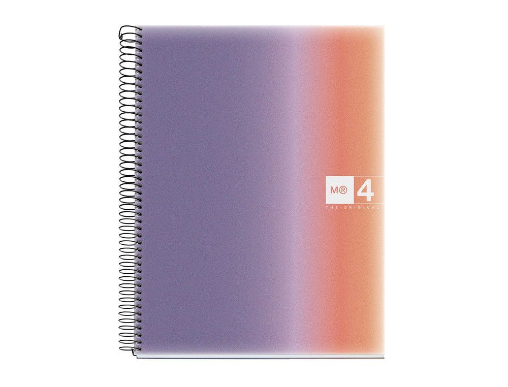 Cuaderno espiral miquelrius din a4 120 hojas 70 gr cuadro 5 mm tapa polipropileno aurora provence