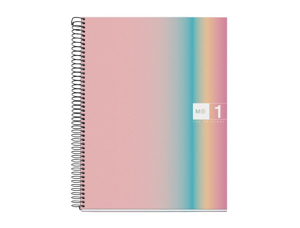 Cuaderno espiral miquelrius din A4 80 hojas 90 gr cuadro 5 mm tapa forrada aurora west