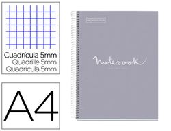 Cuaderno espiral miquelrius notebook 1 emotions tapa forrada din A4 microperforado 80 hojas 90g/m2 cuadro 5 mm