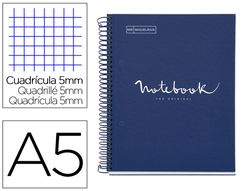 Cuaderno espiral miquelrius notebook 1 emotions tapa forrada din A5 microperforado 80 hojas 90g/m2 cuadro 5 mm