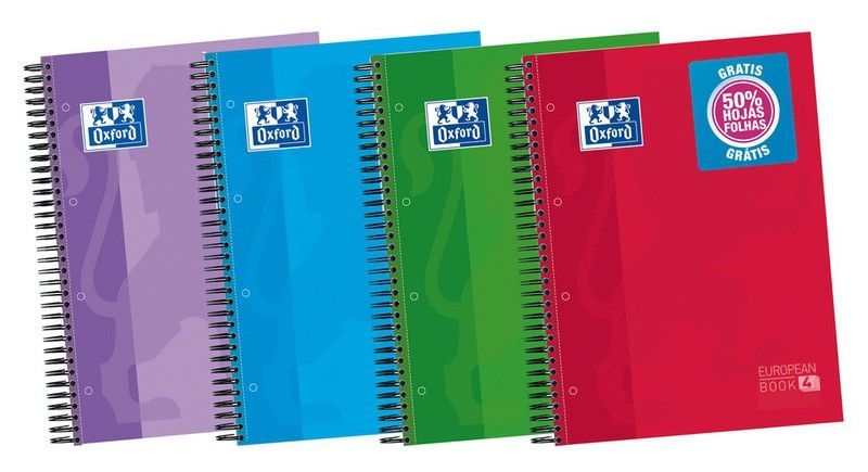 Cuaderno europeanbook con separadores. Oxford