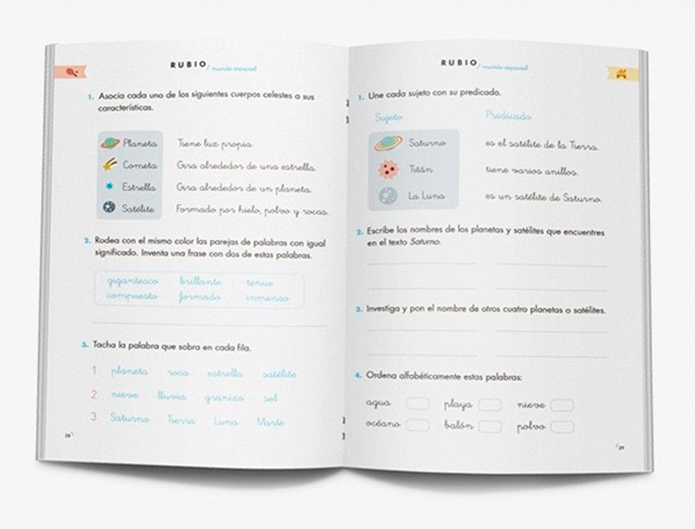 Cuaderno rubio competencia lectora 2 mundo espacial