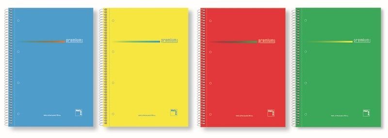 Cuaderno UTIL A4 cuadrícula 5 x 5, 160 hojas 4T. Microperforado 5 colores