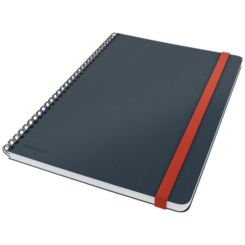 Cuaderno Wiro Leitz Cosy. Tapas duras. 80 hojas cuadriculado, DIN B5, gris