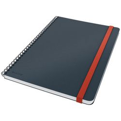 Cuaderno Wiro Leitz Cosy. Tapas duras. 80 hojas cuadriculado, DIN B5, gris