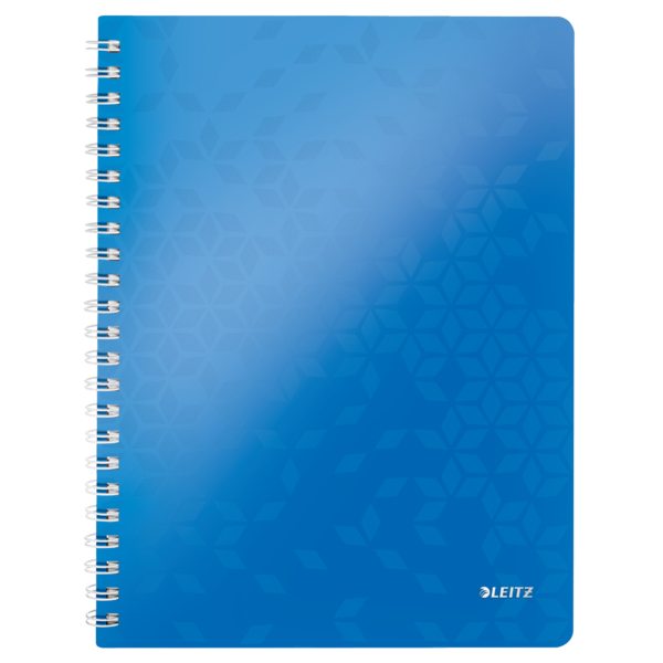Cuaderno Wiro Leitz WOW. PP. 80 hojas cuadrícula 5,DIN A4, azul