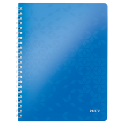 Cuaderno Wiro Leitz WOW. PP. 80 hojas cuadrícula 5,DIN A4, azul