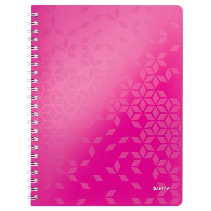 Cuaderno Wiro Leitz WOW. PP. 80 hojas cuadrícula 5,DIN A4, fucsia
