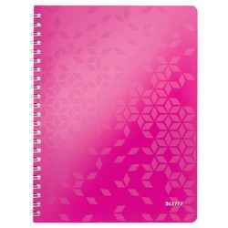 Cuaderno Wiro Leitz WOW. PP. 80 hojas cuadrícula 5,DIN A4, fucsia