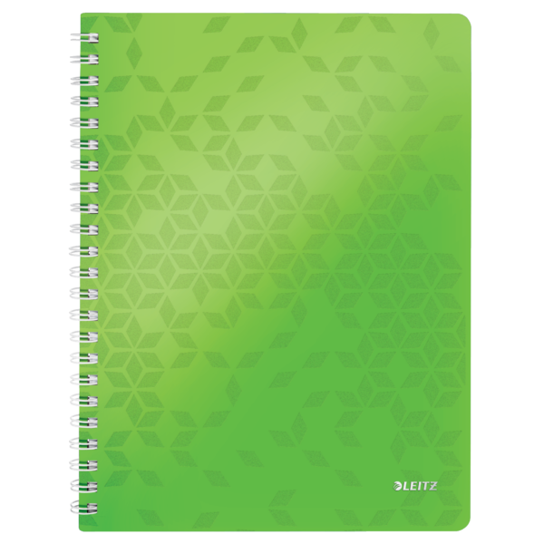 Cuaderno Wiro Leitz WOW. PP. 80 hojas cuadrícula 5,DIN A4, verde