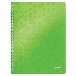 Cuaderno Wiro Leitz WOW. PP. 80 hojas cuadrícula 5,DIN A4, verde