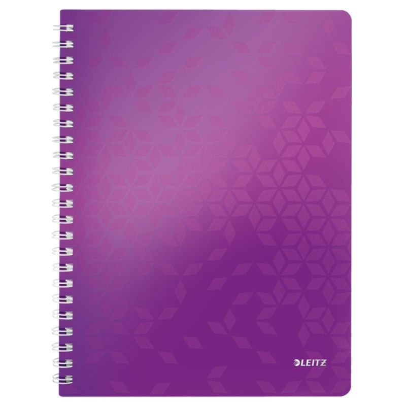 Cuaderno Wiro Leitz WOW. PP. 80 hojas cuadrícula 5,DIN A4, violeta