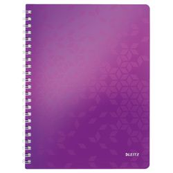Cuaderno Wiro Leitz WOW. PP. 80 hojas cuadrícula 5,DIN A4, violeta