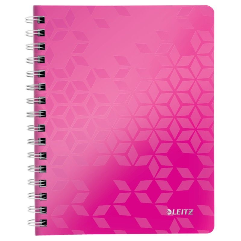 Cuaderno Wiro Leitz WOW. PP. 80 hojas cuadrícula 5,DIN A5, fucsia