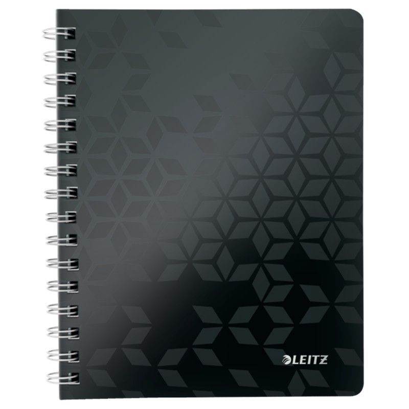Cuaderno Wiro Leitz WOW. PP. 80 hojas cuadrícula 5,DIN A5, negro