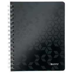 Cuaderno Wiro Leitz WOW. PP. 80 hojas cuadrícula 5,DIN A5, negro