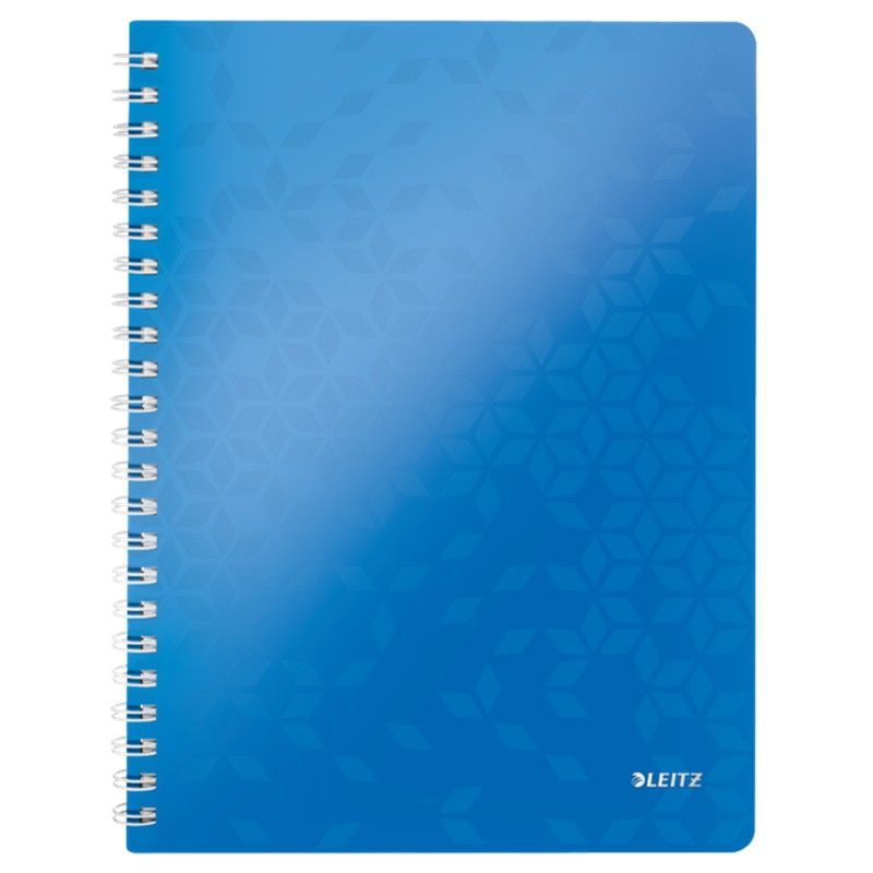 Cuaderno Wiro Leitz WOW. PP. 80 hojas rayado horizontal, DIN A4, azul