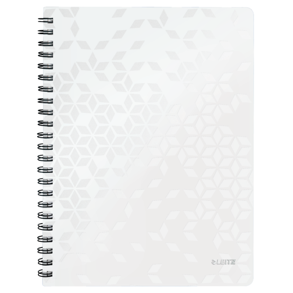 Cuaderno Wiro Leitz WOW. PP. 80 hojas rayado horizontal, DIN A4, blanco