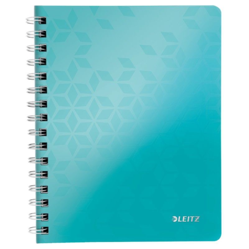 Cuaderno Wiro Leitz WOW. PP. 80 hojas rayado horizontal,DIN A5, turquesa