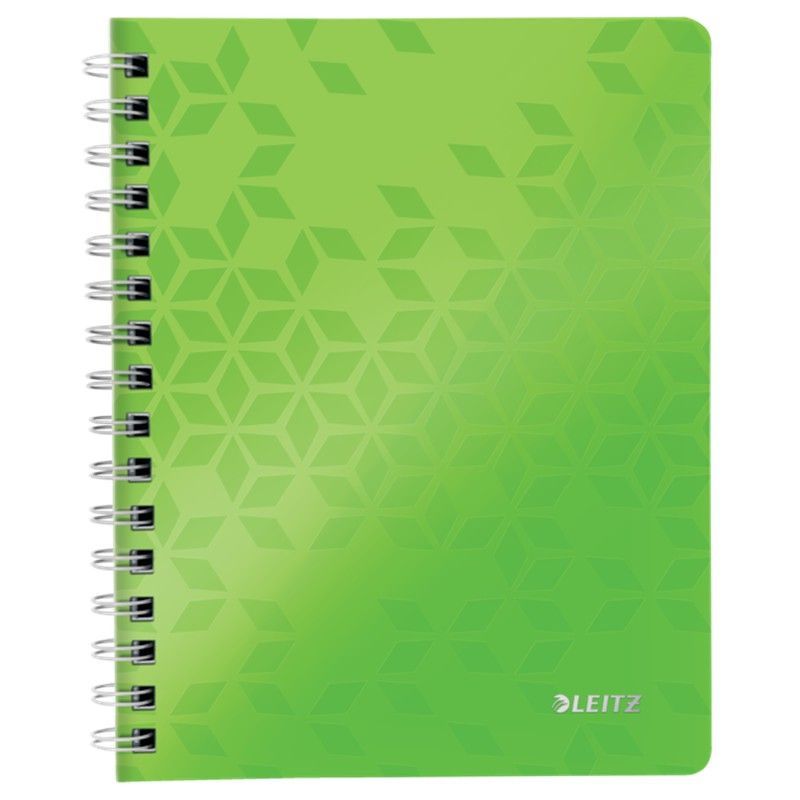 Cuaderno Wiro Leitz WOW. PP. 80 hojas rayado horizontal,DIN A5, verde