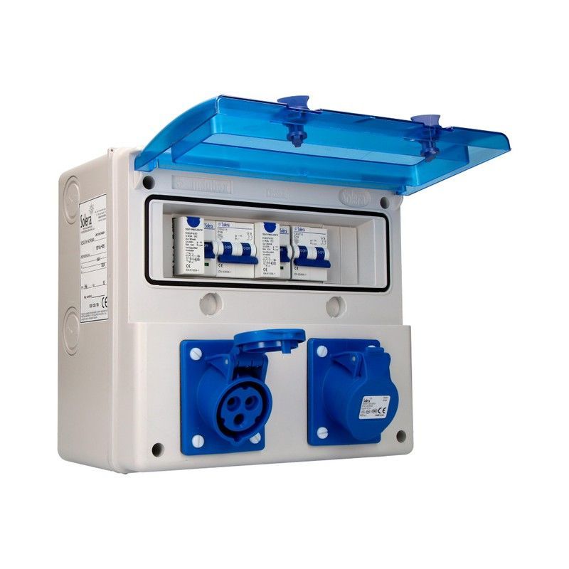 Cuadro con bases, cableado y protecciones solera