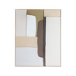 Cuadro de lienzo en beige, verdes y marrones 120 x 5 x 150 cm | Talum