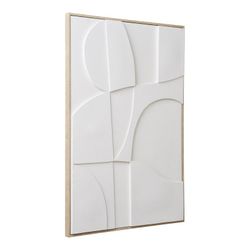 Cuadro en relieve, 60 x 3 x 90 cm, de lienzo  en blanco | Colección  Madeline I