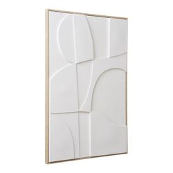 Cuadro en relieve de lienzo  en blanco, 60 x 3 x 90 cm | Madeline I