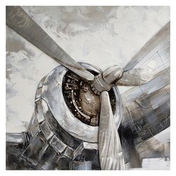 Cuadro hélice avión (100 x 100 cm) | Serie Objetos
