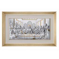 Cuadro Ultima Cena Plateado Bicolor Dorado 81236/2LORO 69x43cm