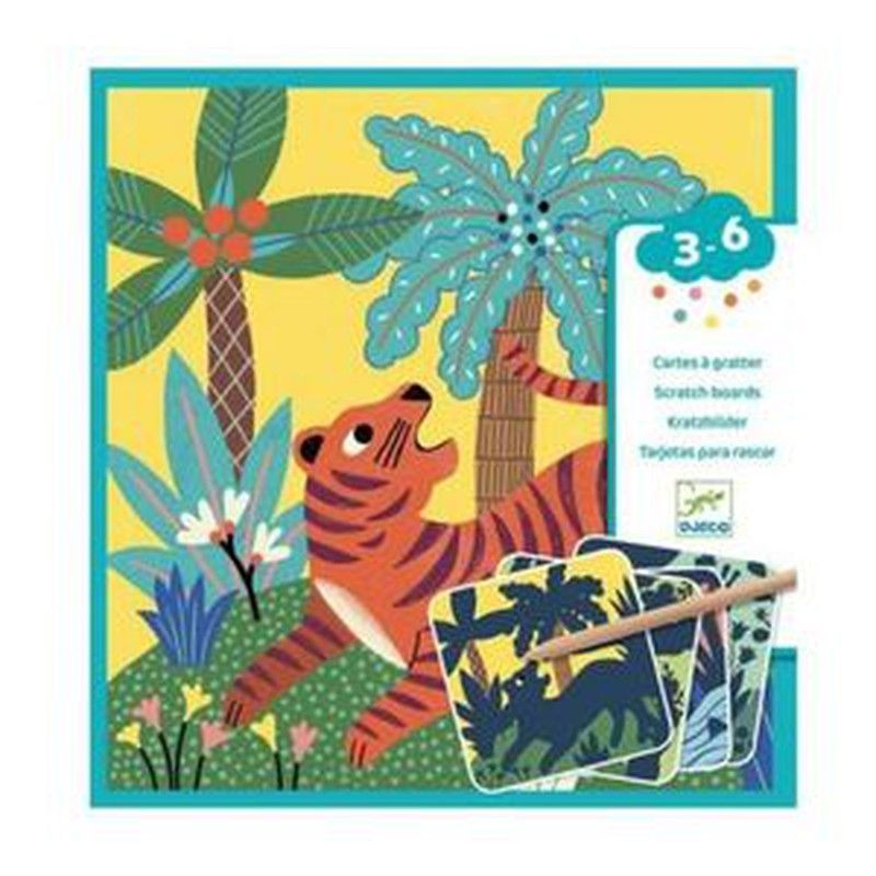 Cuadros para Rascar Grandes Animales – Djeco – Manualidades y Creación