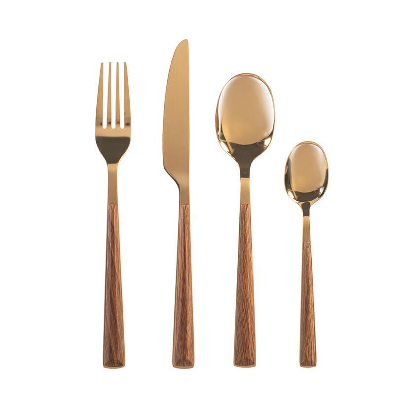 Cuberteria Inox.24 Pz. Sylva Oro Lucido