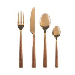 Cuberteria Inox.24 Pz. Sylva Oro Lucido