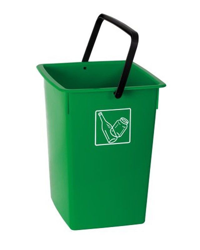 Cubeta Recicla 26Lt Verde Sin Tapa
